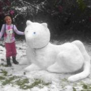 SNOW CAT: Luella from Branksome with her creation