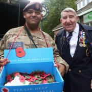 Sgt Mike Bowler, of Fordingbridge ACF, with Royal Navy veteran and President of Ringwood British Legion, Sid Slatter