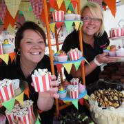 Jennie Langridge and, right, Sarah Bradley of Clevercow Cakes.