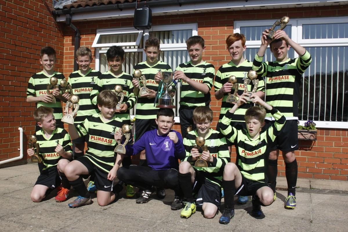 Hordle Spurs v Grange Athletic Under 13s on Bournemouth Cup Finals Day on 13th April 2014