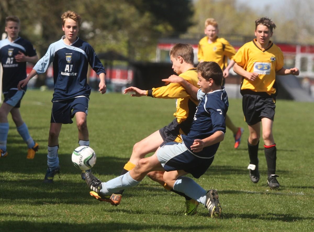 Branksome v Greenfields Under 14 on Bournemouth Youth Cup Finals Day, 13th April 2014