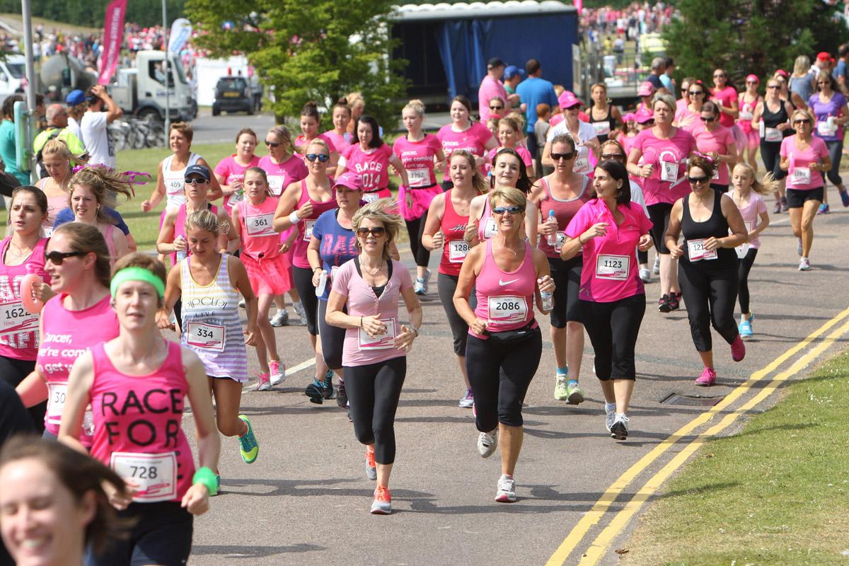 Pictures of the 5k AM and PM races from Poole Park Race For Life 2014