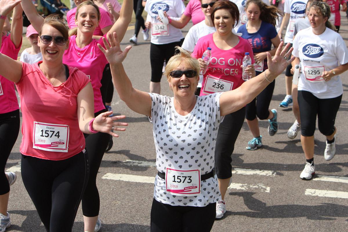 Pictures of the 5k AM and PM races from Poole Park Race For Life 2014