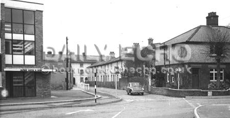 In 1968 Priors Walk in Wimborne scheduled for widening. The Ministry agreed to go ahead purchasing the forecourt of Wessex House, left, for the road scheme.
