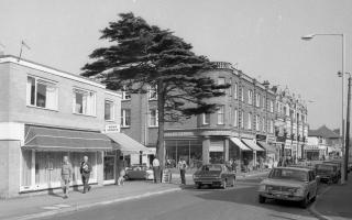 Seabourne Road by the Southville Road juntion in Southbourne circa 1970.