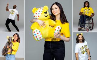 Ore Oduba (top left), Janette Manrara (bottom left), Sophie Ellis-Bextor ( middle), Ade Adepitan MBE (top right) and Joe Wicks ( bottom right) for Children In Need. Credit: PA/BBC