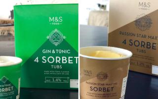 M&S launches Gin & Tonic and Passion Star Martini sorbets. Credit: M&S