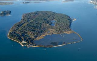 Brownsea Island aerial shot