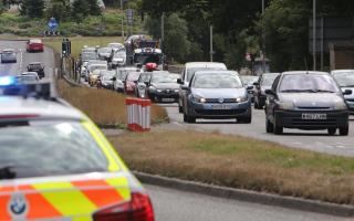 Ringwood Road between Mountbatten Roundabout and Alderney Roundabout