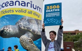 Protesters held an eight hour demonstration outside the Oceanarium