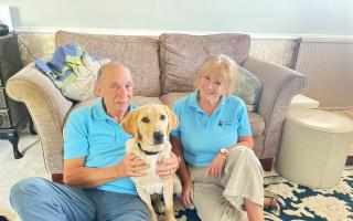 Linda Hudswell and her husband Don live in a cosy bungalow in Broadstone with their 20-week-old lovable and excitable Labrador guide dog puppy, Vesper.