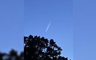 Debbie Gregory caught this picture of Comet A3 from Lymington moments before it disappeared