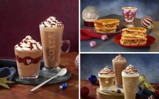 Costa Coffee customers can look forward to the new Caramel Nutcracker drinks and returning Black Forest Hot Chocolate