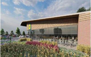 The proposed Lidl store and site