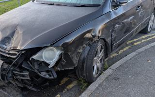 A Volkswagen Passat has been dumped on Ballard Road, Poole.