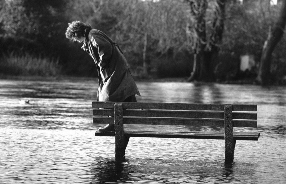 For the first time in many years the River Avon burst its banks at Fordingbridge after a storm in 1990.
