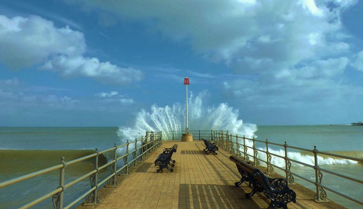 High tide at Swanage taken by Robin Boultwood