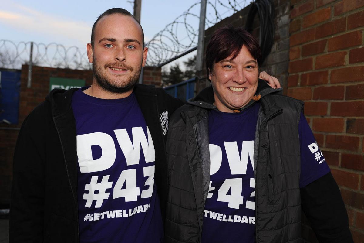 Fellow riders and speedway fans gather to support Darcy Ward at his benefit speedway  meeting  Team Magic v Team Monster at Poole Stadium 7th October 2015. Picturse by Denis Murphy