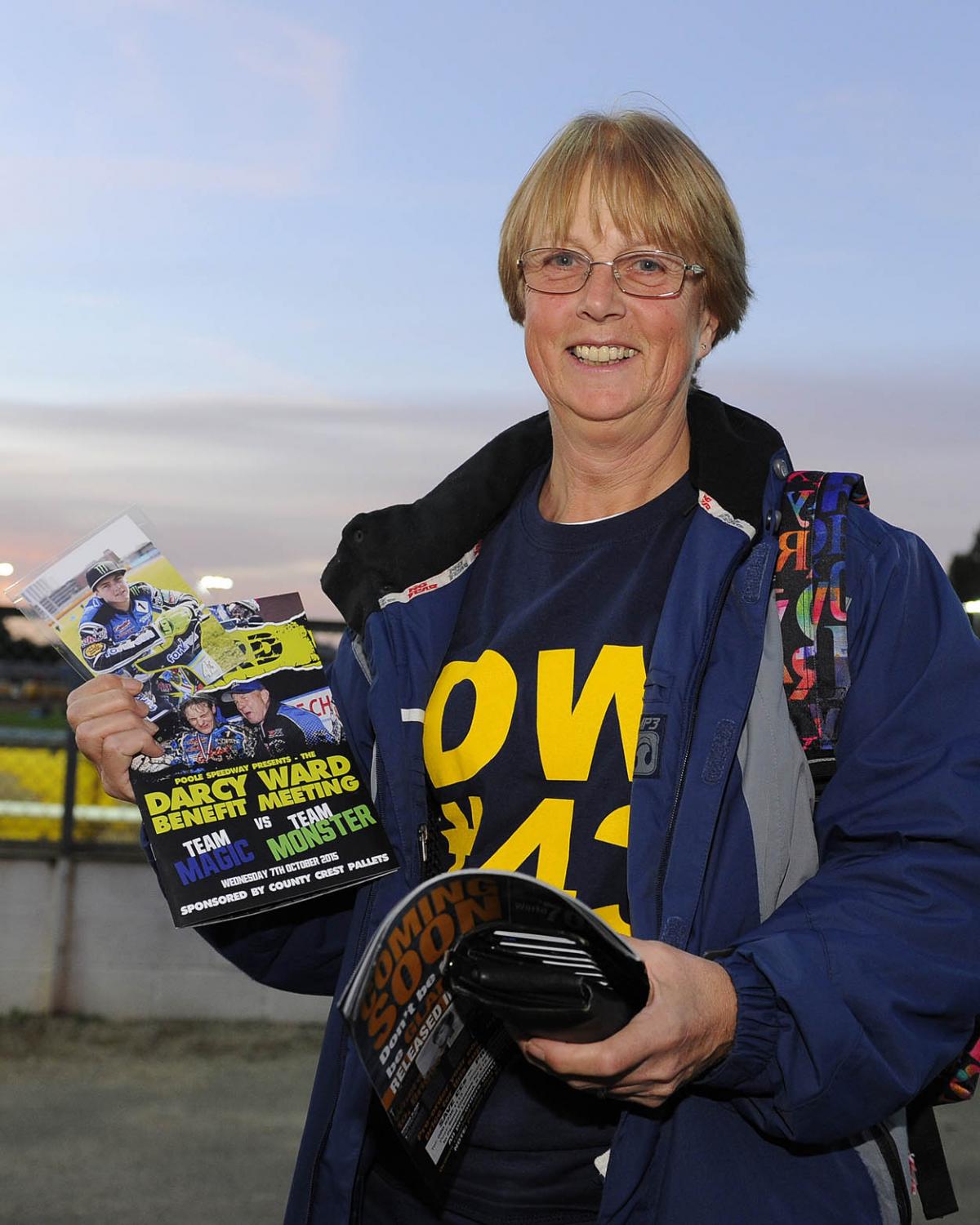 Fellow riders and speedway fans gather to support Darcy Ward at his benefit speedway  meeting  Team Magic v Team Monster at Poole Stadium 7th October 2015. Picturse by Denis Murphy